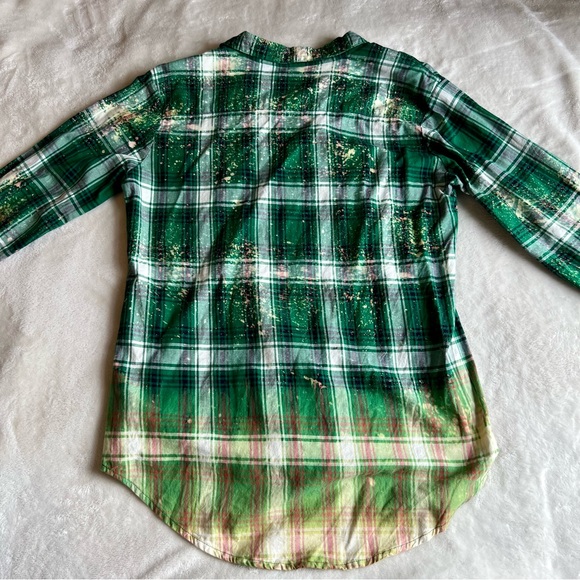 Southern Bliss bleached flannel, color green, size medium - Picture 2 of 3